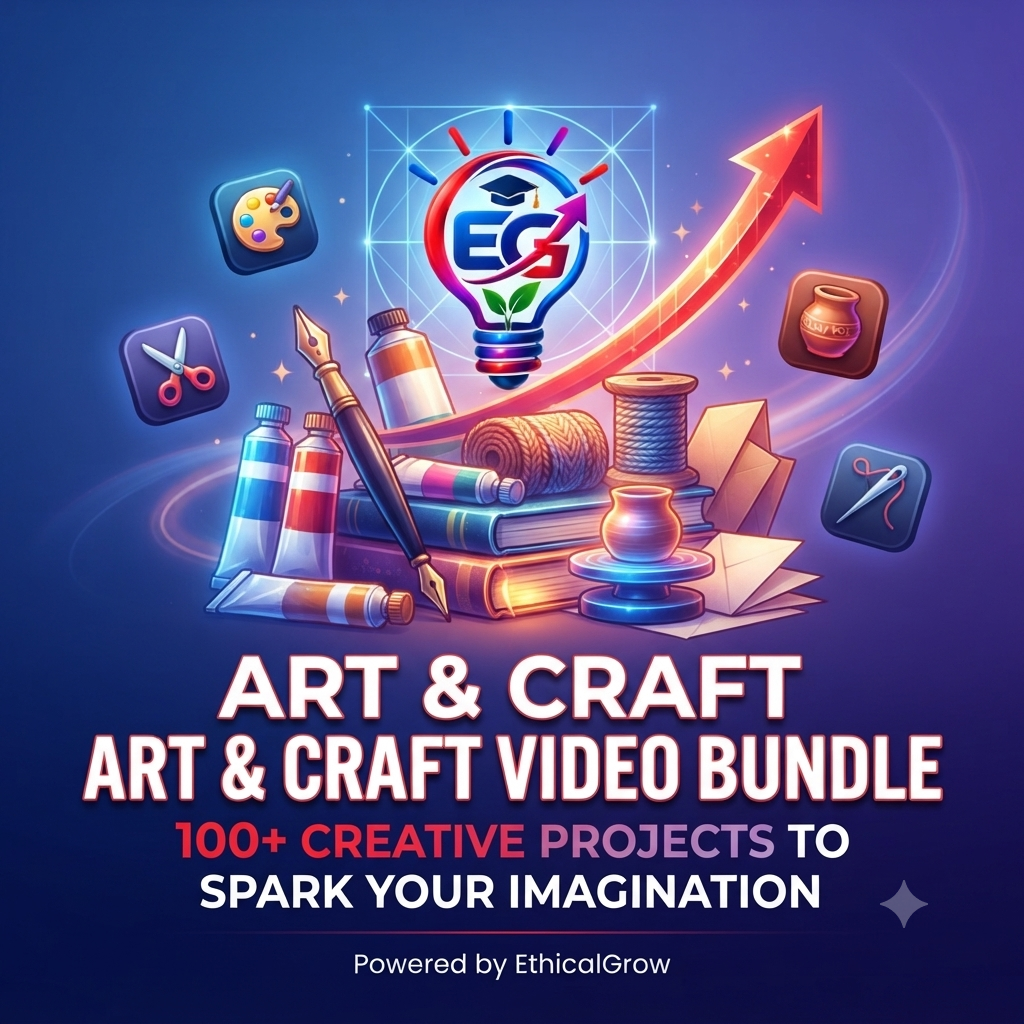 Art &amp; Craft Video Bundle: 100+ Creative Projects to Spark Your Imagination | EthicalGrow